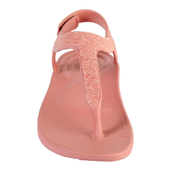 Aetrex Women's Pink Sandals Parker Sparkle EVA Arch-Support Thong Sandal - Picture 3 of 7